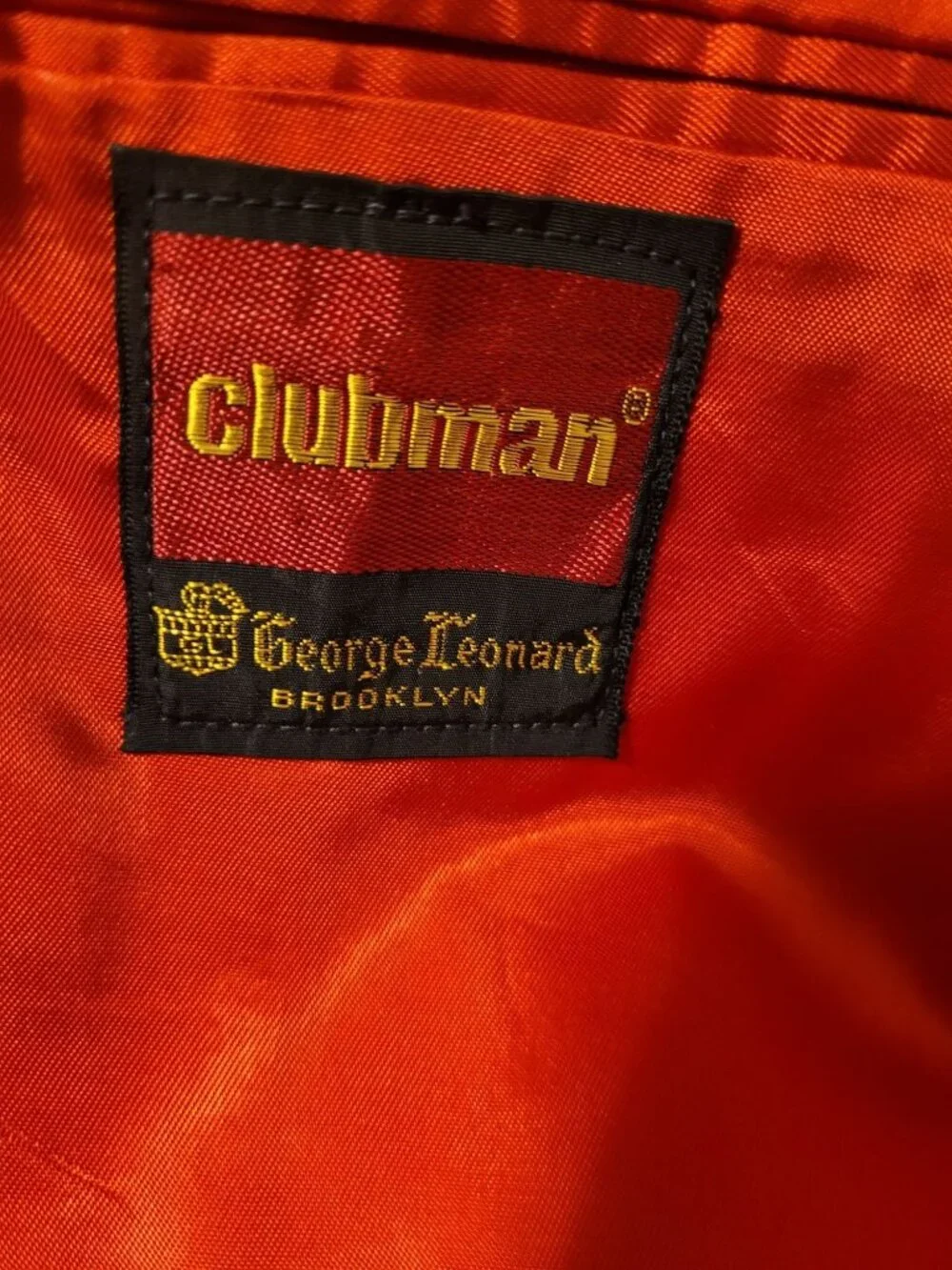 VTG Clubman George Leonard Mens Plaid Blazer Red Lining